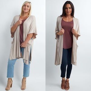 NWT Savvi Nina Kimono OS Tan